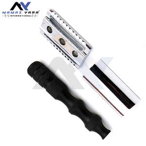 Maquinilla de Afeitar Clásica de Doble Filo, Maquinillas de Afeitar de Seguridad Resistentes con Mango Corto para Hombre, Afeitado en Húmedo, Logotipo Personalizado Intercambiable - Product Image 4