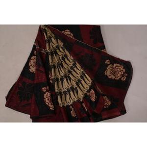 ผ้าส่าหรีลายดอกไม้สไตล์โบฮีเมียนผ้าไหมวิสคอสอินเดีย5หลาสำหรับการเย็บแบบ DIY การตัดเย็บเสื้อผ้างานฝีมือและการเย็บปะติดปะต่อกัน - Product Image 5