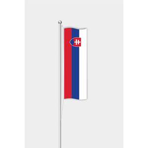 Bandera Eslovaquea Personalizada para Exteriores, Estilo Vertical, Impresión Digital, Asta de Aluminio, Seda, Poliéster, Plástico, Exhibición Personalizada - Product Image 1