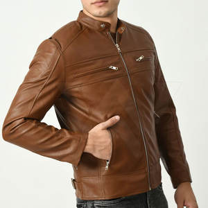 Veste en cuir respirante pour homme, style décontracté, vente chaude, veste en cuir légère pour homme, veste d'hiver en cuir pour homme - Product Image 2