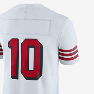 Maillot de football américain personnalisé avec nom et numéro, col en V, unisexe, respirant, séchage rapide, 100% polyester, maillot de sport - Product Image 5