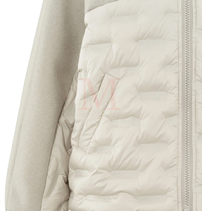 2024 Winter Hot Selling Premium Quality Oversized Cropped High Collar Puffer <b>Jacket</b> Custom Logo <b>Long</b>-sleeved Panel Design Stand - Product Image 5