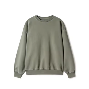 Sweat-shirt à col roulé pour homme, de qualité supérieure, écologique, respirant, uni, décontracté, à manches longues, doublé en polaire pour l'hiver, 100% biologique - Product Image 3