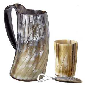 Taza de cuerno para beber con temática de animales de estilo vikingo con asa, jarra de café y cerveza al por mayor a bajo precio - Product Image 5