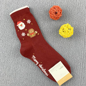Haute qualité écologique noël père noël tricoté coton équipage chaussettes hiver cadeau femmes enfants corps cheville manchette - Product Image 3
