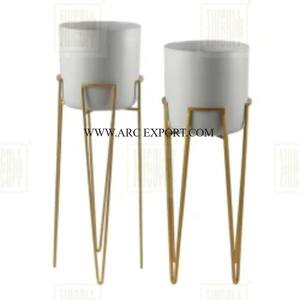 Juego de 3 macetas y macetas de metal plateado, dorado y cobre, Calidad exclusiva, recién llegado, plantas elegantes, macetas para decoración de oficina y hogar - Product Image 3