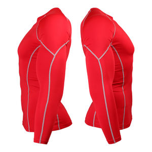 เสื้อแรชการ์ด MMA สำหรับออกกำลังกายในยิมเสื้อรัดรูปสำหรับป้องกันผื่นพิมพ์ลายซับลิเมชันตามสั่ง - Product Image 4