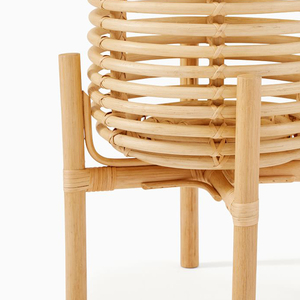 Support de plantes en rotin fait à la main, écologique et Durable, du Vietnam, 30 cm - Product Image 2