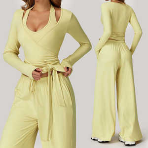 Juego de yoga suave y sin costuras, duradero, transpirable y flexible, perfecto para entrenamientos de yoga, gimnasio o fitness al aire libre, lo último - Product Image 3