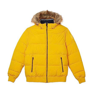 Wholesale Customized Men Puffer <b>Jacket</b> Zipper Breathable Hood <b>Packable</b> Lightweight Puffy Hooded Winter Coat Insulated - Product Image 1
