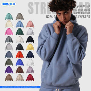 280 GSM sweats à capuche en coton doux confortable unisexe sweats tenue décontracté chaud prix d'usine en gros Logo personnalisé vêtements - Product Image 1