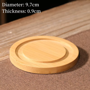 2025 sous-verre écologique en bois de cerisier noyer tapis de tasse en bois fait à la main avec Logo personnalisé pour la maison ou le bureau - Product Image 2