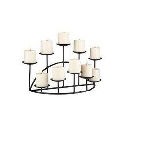 ชุดเชิงเทียนสแตนเลสขัดเงาสำหรับตกแต่งโต๊ะที่บ้านและโรงแรมสองชิ้นที่วางเทียน - Product Image 5