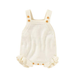 ชุดรอมเปอร์ฤดูร้อนแบบถักอะคริลิค สายเดี่ยว สำหรับเด็กผู้หญิง ชุดจั๊มสูทพกพาสะดวก - Product Image 1