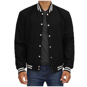 OEM Blouson aviateur bleu royal personnalisé en laine mélangée avec broderie en chenille Blouson de baseball Letterman Veste d'hiver décontractée à motif 3D - Product Image 3