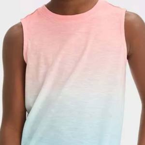 OEM niños sin mangas costilla chaleco verano niños algodón camiseta sin mangas para niños y niñas nuevo logotipo para los hombres - Product Image 3