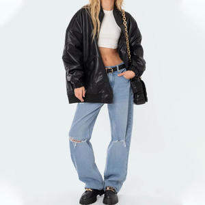 Chaqueta de Cuero de Alta Calidad al por Mayor, Chaqueta de Cuero para Mujer, Diseño Personalizado, Manga Larga, Transpirable, Estilo Urbano - Product Image 4