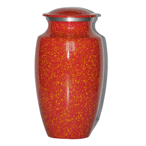 Urnas de cremación para adultos de aluminio de alta calidad con acabado de mármol rojo para cenizas humanas Suministro funerario de metal - Product Image 1