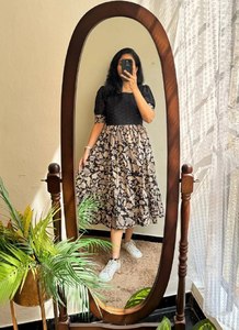 This Beautiful Soft Cotton Flare Made With Beautiful Blend of Kalamkari Print - Product Image 3
