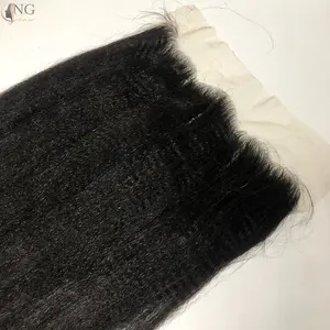 Human Hair Extensions Gemaakt Door Nguyenhair Leverancier In Vietnam, Kinky Straight Temperance Kant Frontale 100% Remy Maagdelijk Haar