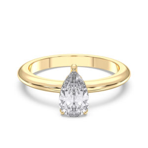 1.15 carat E-F/VVS-VS poire et forme ronde Moissanite diamant broche ensemble solitaire bague de fiançailles en argent pour les femmes - Product Image 5