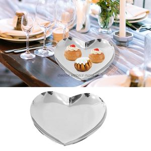 Top Trending Sleek Silver Curved Design Bandeja para servir Comedor moderno Acentos decorativos para el hogar - Product Image 6