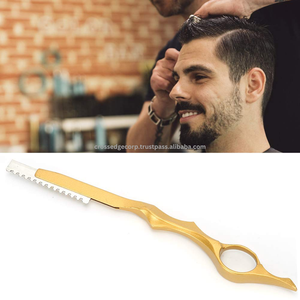 เครื่องโกนหนวดแบบตรงสแตนเลสสำหรับผู้ชายและผู้หญิงเครื่องมือโกนผมจางสำหรับร้านตัดผม - Product Image 3