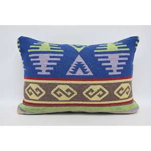 Almohada de lana Kilim turca púrpura, almohada de acento con estampado geométrico de 16x24 pulgadas - Product Image 5