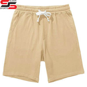 High Quality Causal Men's Sweats 400gsm Heavy Cotton Sports Loose Shorts Custom logo Printed Solid Oversize Sweats Shorts - Product Image 2