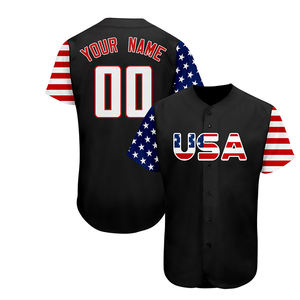 Secado rápido transpirable 100% poliéster béisbol deportes último estilo hombres usan camiseta de béisbol - Product Image 4