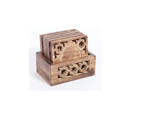 NEW LATEST DESIGN MANGO WOOD COASTER <b>FOR</b> SALE IN NEW LOOK HANDMADE COASTER IN NEW DESIGN COASTER IN NEW LOOK - Product Image 3