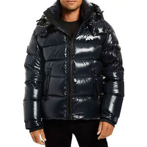 Venta al por mayor 2025 Shiny Bubble Hooded Puffer Jacket Custom Logo Shine Jacekts - Product Image 1