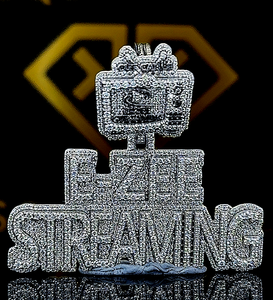 Colgante de hip hop con letra personalizada, nombre personalizado, colgante de número de hip hop para hombre, colgante de moissanita, joyería de hip hop Ice Out, plata 925 - Product Image 1