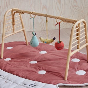 Gymnases de jeu en rotin pour bébé nouveau-né avec jouets et tapis de sol tapis de babygym personnalisés pour les nourrissons - Product Image 4