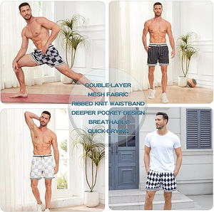 Pantalones cortos de baloncesto para hombre con logotipo personalizado de fabricante, pantalones cortos deportivos de secado rápido de malla transpirable de poliéster para hombre - Product Image 6