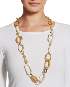 Collar de cuerno de buey de búfalo ecológico de moda para mujer, piedra principal de perla de estilo clásico para bodas, fiestas, Idea de regalo perfecta - Product Image 6