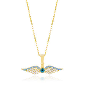 Collier à pendentif en forme d'oeil turc, bijoux en argent Sterling 925 faits à la main, vente en gros - Product Image 1