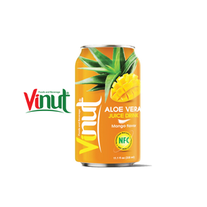 Boisson de jus d'aloe vera en conserve de 330ml avec saveur de mangue Produit chaud Vente à chaud de marque privée Certificat OEM BRC HALAL - Product Image 1