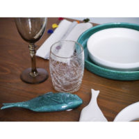 Luna Selection Cracked Honey – Lot de 6 verres en verre soufflé et verres craquelés, collection CANE, diamètre 8 cm et hauteur 10 cm
