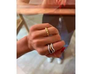 Anillo de Compromiso de Oro Sólido de 14K con Diamantes Blancos Cultivados en Laboratorio, Corte Redondo, Anillo de Eternidad Completo para Mujer, Joyería Fina para Ocasiones Especiales - Product Image 2