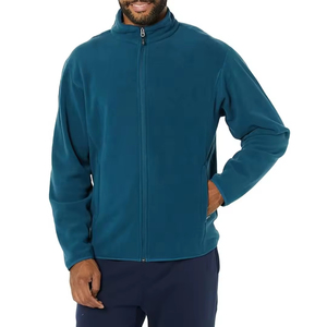 Men's Winter Hooded Fleece <b>Jacket</b> Canvas Fabric Cotton Shell Front Logo Eco-Friendly Quick Dry Breathable Long Sleeve Stand - Product Image 4