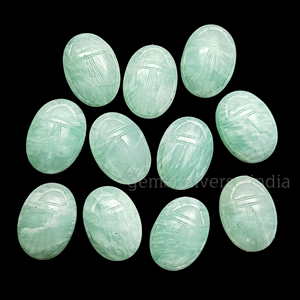 Amazonita escarabajo cabujón piedra preciosa, amazonita escarabajo talla piedra preciosa, cabujón de piedras preciosas talladas a mano, escarabajo egipcio 18mm - Product Image 6