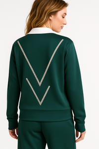 Sudadera con Capucha de Cierre de Cremallera de un Cuarto para Mujer, Color Sólido, Manga Larga, Felpa Suave, Informal, con Capucha, Cortavientos, para Invierno y Otoño - Product Image 4