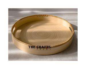 Plateau de service en rotin et nacre de bambou Plateau à chocolat ovale de la meilleure qualité pour accessoires d'hôtel - Product Image 3