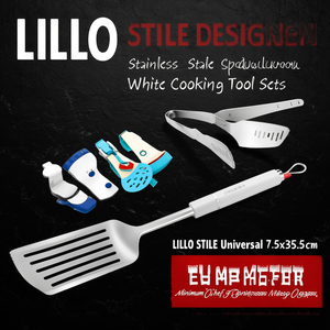 Paleta universal Inox (7,5x35,5cm) LILLO STILE Cromo brillante y Blanco 0752 - Product Image 3