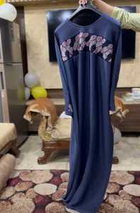 ชุดเดรสดูไบงานปักลายด้วยด้ายและหินทรงแบ็กกี้ของผู้หญิงแบบสุภาพเรียบร้อยผ้าระบายอากาศได้ดี - Product Image 2