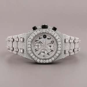 Reloj Mecánico con Números Arábigos y Diamantes, Correa de Cuero Ajustable, Cristal de Alta Precisión, Caja de Acero Inoxidable, Unisex - Product Image 2