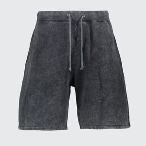 Nouveauté Short délavé à l'acide pour homme 100% coton French Terry Fleece personnalisable Sun Faded High Street Vintage Washed Shorts - Product Image 3