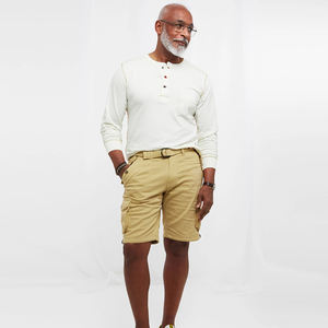 Adult <b>Men's</b> Cargo <b>Shorts</b> Are Knee Length Casual Bottoms Featuring Multiple <b>Utility</b> Pockets For Functionality And Comfortable - Product Image 3