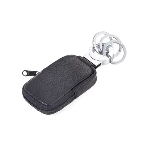 Portachiavi in Pelle Personalizzato con Tasca per Gadget, Accessorio Portachiavi Personalizzabile - Product Image 1